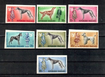 Hunde 594 Togo Michelnummer 550 - 556 B postfrisch