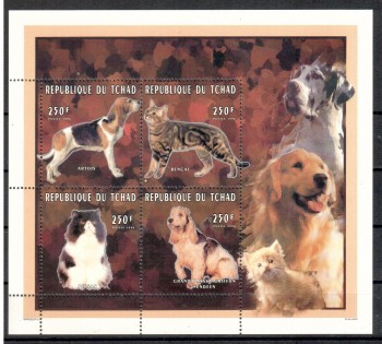 Hunde 600 Tschad Michelnummer 1387 - 1390 A postfrisch