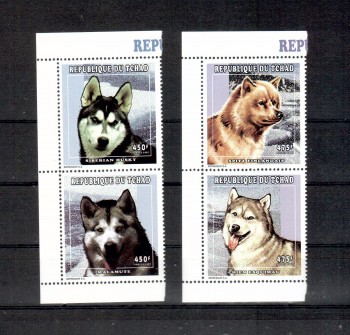 Hunde 601 Tschad Michelnummer 1657 - 1660 postfrisch