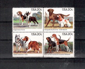 Hunde 627 USA Michelnummer 1708 - 1711 postfrisch