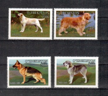 Hunde 635 Usbekistan Michelnummer 616 - 619 postfrisch