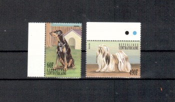 Hunde 646 Zentralafrika Michelnummer 2316 - 2317 postfrisch