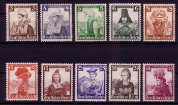 Deutsches Reich Michelnummer 588 - 597 postfrisch