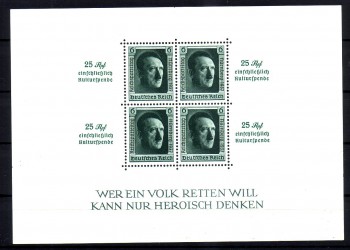 Deutsches Reich Michelnummer 649 Block 10 postfrisch Deutsches Reich Michelnummer 649 Block 10 postfrisch