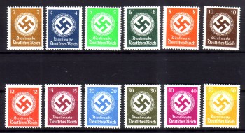 Deutsches Reich Michelnummer Dienst 132 - 143 postfrisch
