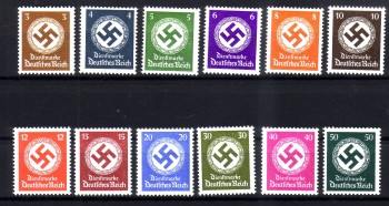 Deutsches Reich Michelnummer Dienst 166 - 177 postfrisch