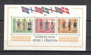 Faroer Michelnummer 90 - 92 Block 1 postfrisch