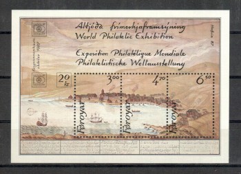 Faroer Michelnummer 139 - 141 Block 2 postfrisch