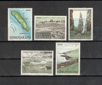 Faroer Michelnummer 154 - 158 postfrisch