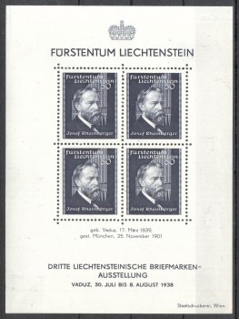 Liechtenstein Michelnummer 170 Block 3 postfrisch Falz Liechtenstein Michelnummer 170 Block 3 postfrisch Falz