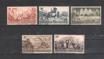 Liechtenstein Michelnummer 202 - 206 gestempelt Liechtenstein Michelnummer 202 - 206 gestempelt