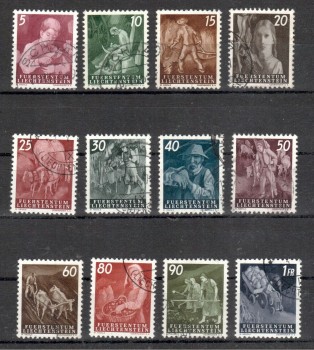 Liechtenstein Michelnummer 289 - 300 gestempelt Liechtenstein Michelnummer 289 - 300 gestempelt