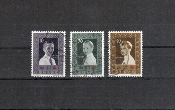 Liechtenstein Michelnummer 338 - 340 gestempelt