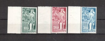 Baden Michelnummer 50 - 52 postfrisch Baden Michelnummer 50 - 52 postfrisch