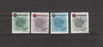 Wuerttemberg Michelnummer 40 - 43 A postfrisch