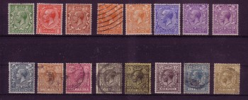 GB Michelnummer 127 - 140 mit verschiedenen a + b postfrisch,gestempelt,Falz