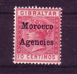 Brit.Post in Marokko Michelnummer 2 II Bruch im e postfrisch Falz