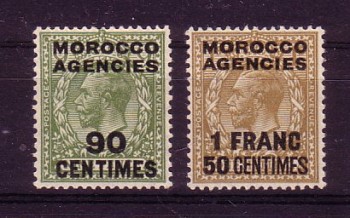 Brit.Post in Marokko Michelnummer 220 - 221 postfrisch Falz Brit.Post in Marokko Michelnummer 220 - 221 postfrisch Falz