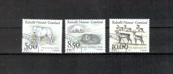 Groenland Michelnummer 239 - 241 gestempelt