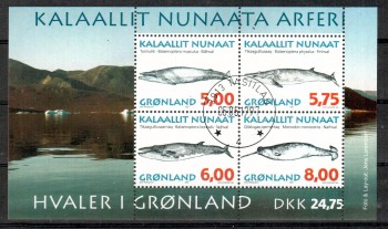 Groenland Michelnummer 305 - 308 x Block 13 gestempelt