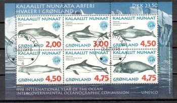 Groenland Michelnummer 316 - 321 x Block 14 gestempelt