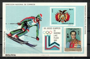 LakePlacid 008 Bolivien Michelnummer Block 91 postfrisch LakePlacid 008 Bolivien Michelnummer Block 91 postfrisch