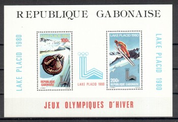 LakePlacid 019 Gabun Michelnummer Block 38 postfrisch LakePlacid 019 Gabun Michelnummer Block 38 postfrisch