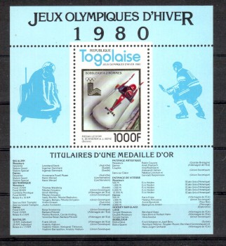 LakePlacid 069 Togo Michelnummer Block 172 A postfrisch LakePlacid 069 Togo Michelnummer Block 172 A postfrisch