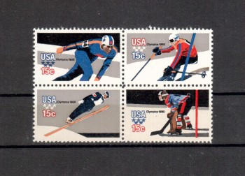 LakePlacid 076 USA Michelnummer 1411 - 1414 Viererblock postfrisch LakePlacid 076 USA Michelnummer 1411 - 1414 Viererblock postfrisch