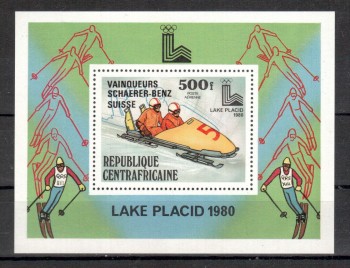 LakePlacid 080 Zentralafrika Michelnummer Block 80 A postfrisch LakePlacid 080 Zentralafrika Michelnummer Block 80 A postfrisch