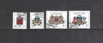 Lettland Michelnummer 389 - 392 gestempelt