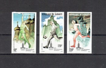 moskau045 Dschibuti Michelnummer 273 - 285 postfrisch