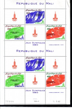 moskau102 Mali Michelnummer 794 - 796 Kleinbogen postfrisch