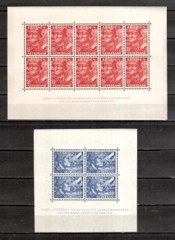 Niederlande Michelnummer 402 - 403 Block 1 + 2 postfrisch Niederlande Michelnummer 402 - 403 Block 1 + 2 postfrisch