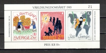 Schweden Michelnummer 1351 - 1353 Block 13 postfrisch