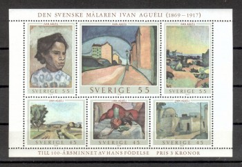 Schweden Michelnummer 638 - 643 Block 1 postfrisch