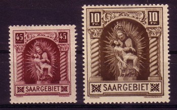 Saargebiet Michelnummer 102 - 103 postfrisch Falz Saargebiet Michelnummer 102 - 103 postfrisch Falz