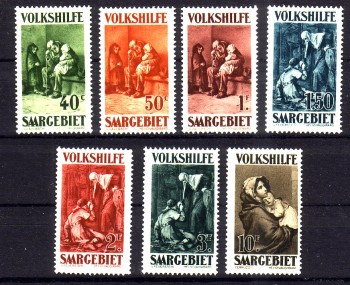 Saargebiet Michelnummer 135 - 141 postfrisch Falz Saargebiet Michelnummer 135 - 141 postfrisch Falz