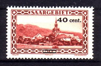 Saargebiet Michelnummer 178 postfrisch Falz Saargebiet Michelnummer 178 postfrisch Falz