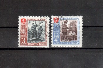 Sowjetunion 2555 - 2556 gestempelt