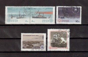 Sowjetunion 3125 - 3129 gestempelt