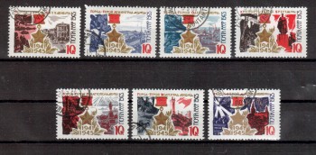 Sowjetunion 3154 - 3160 gestempelt