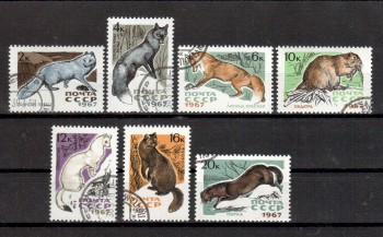 Sowjetunion 3386 - 3392 gestempelt