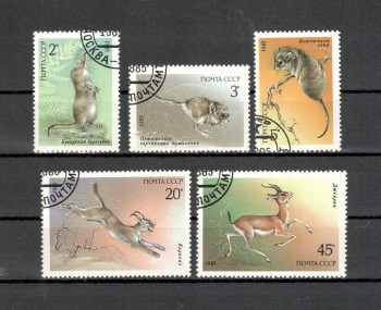 Sowjetunion 5537 - 5541 gestempelt