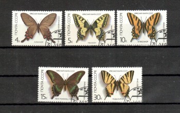 Sowjetunion 5678 - 5682 gestempelt