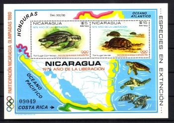 Nicaragua (intern: Tiere002) Michelnummer Block 114