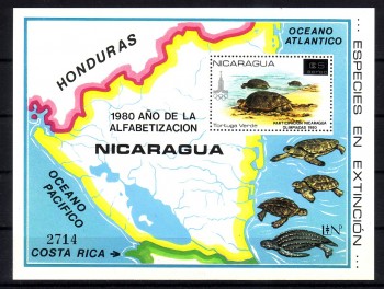 Nicaragua (intern: Tiere003) Michelnummer Block 136