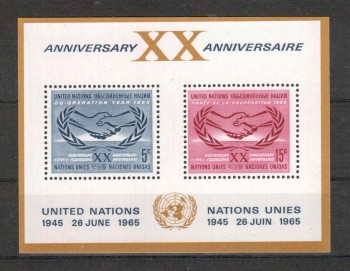 UNO New York Michelnummer 154 - 155 Block 3 postfrisch UNO New York Michelnummer 154 - 155 Block 3 postfrisch