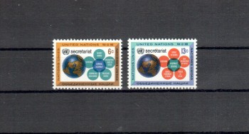 UNO New York Michelnummer 196 - 197 postfrisch UNO New York Michelnummer 196 - 197 postfrisch