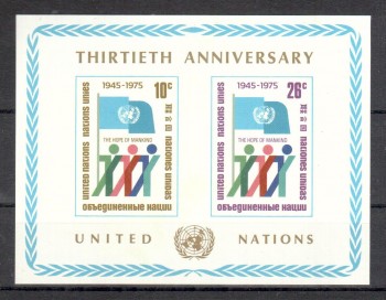 UNO New York Michelnummer 283 - 284 B Block 6 postfrisch